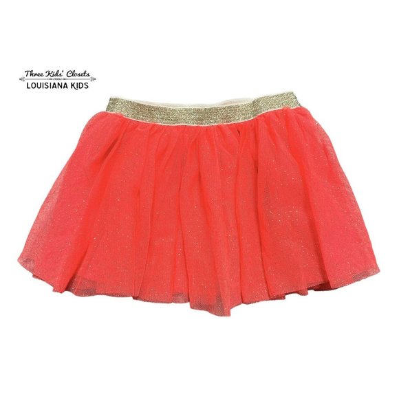 Peanut & Ollie 2T Sparkly Glitter Neon Tulle Skirt - Picture 1 of 4